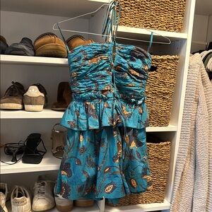 Blue Ulla Johnson Floral Romper